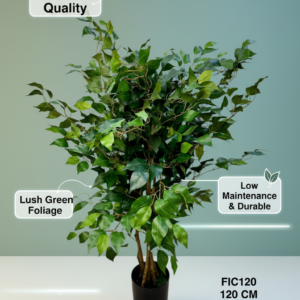 120 CM Artificial Ficus Tree - Realistic Indoor Plant for Home & Office Decor