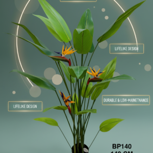 140cm Artificial Bird of Paradise Plant | Lifelike Strelitzia for Home & Office