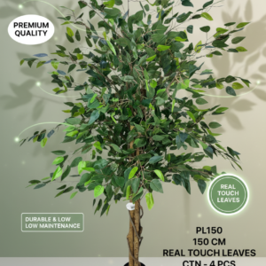 150 CM Artificial Ficus Tree with Real Touch Leaves - Lifelike Indoor Decor