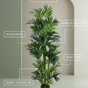 155cm Artificial Areca Palm Tree - Realistic Indoor Decor Plant PA155